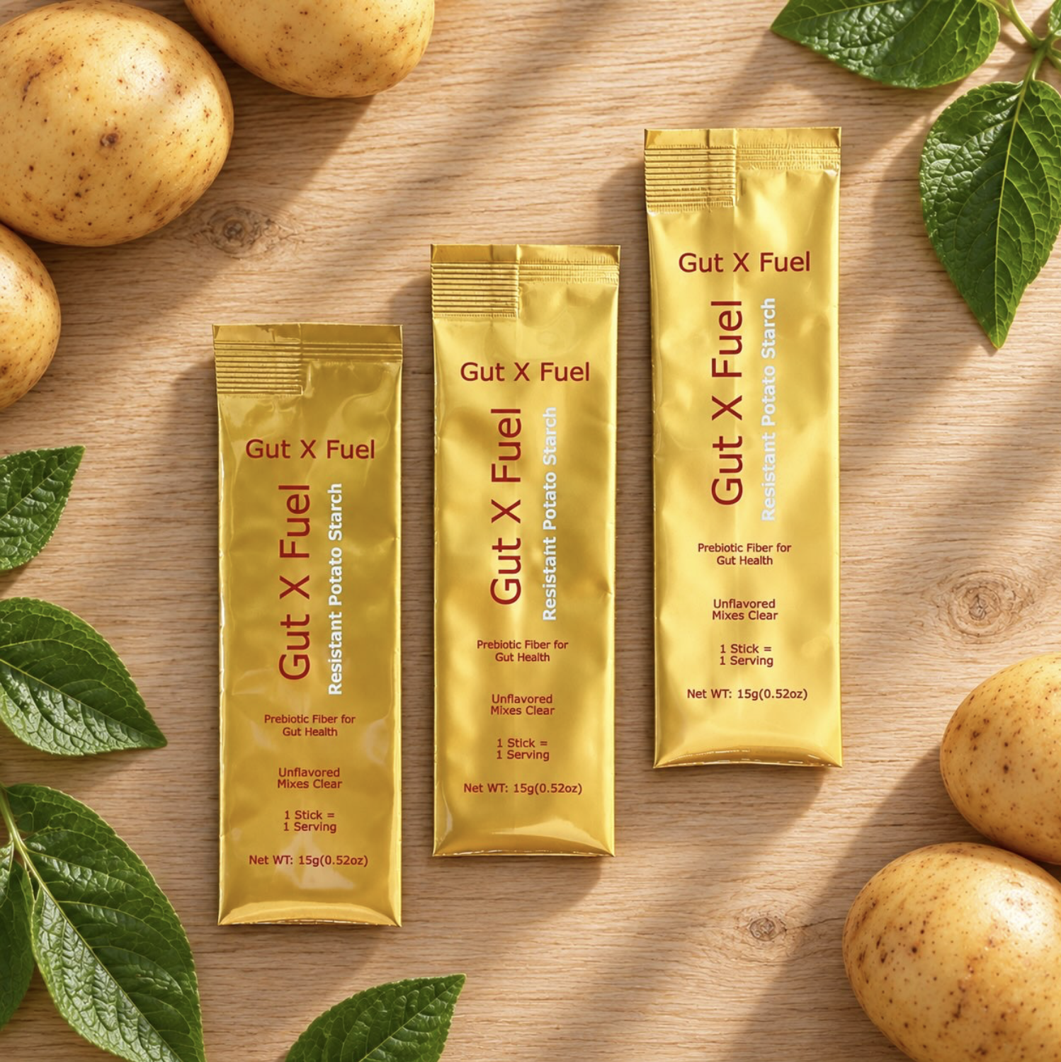 GutXFuel resistant potato starch sticks